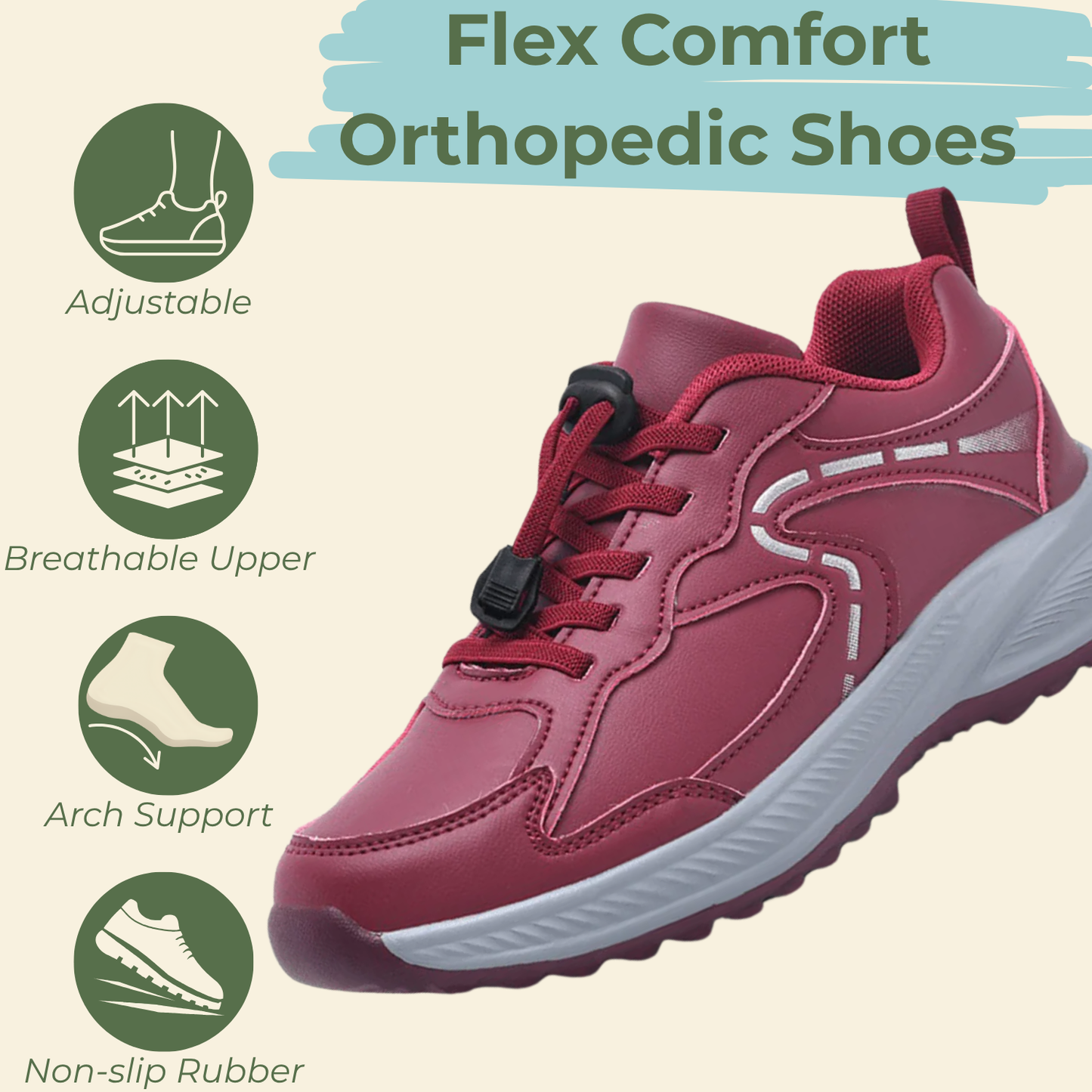 Flex Comfort – Orthopädische Schuhe für breite Füße & Ballenzehen-Linderung