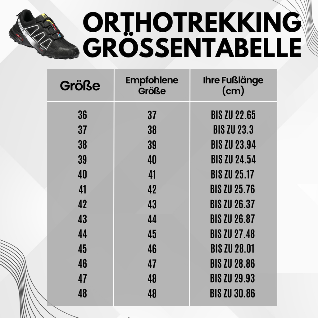 OrthoTrekking | Ergonomischer Schmerzlindernder Trekking u.- Wanderschuh